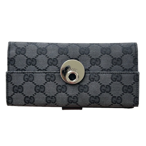 Gucci Continental Black Canvas Wallet - Picture 7 of 17